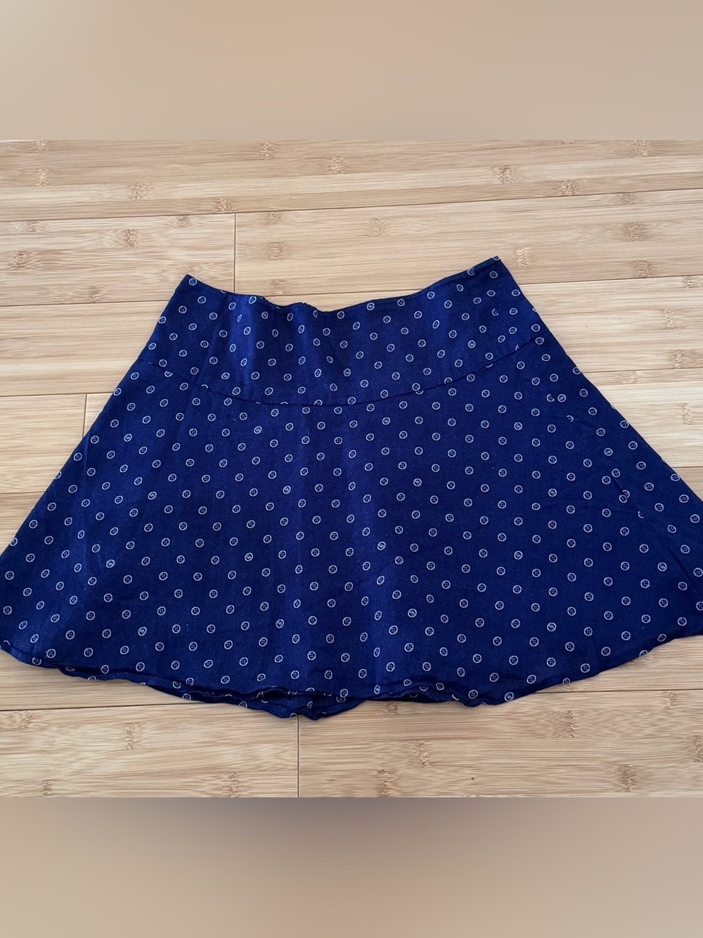 Lilly Pulitzer Charleston Flounce Mini Skirt A Little Unbuttoned Navy Blue 4